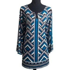 JM Collection Woman Print Tunic Size 2X NWT